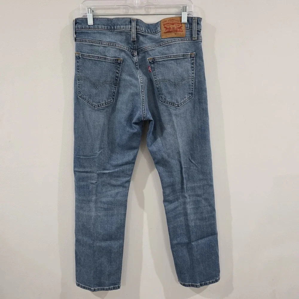 Levis Mens 513 32 X 30 Blue Jeans Straight Leg Medium‎ Wash